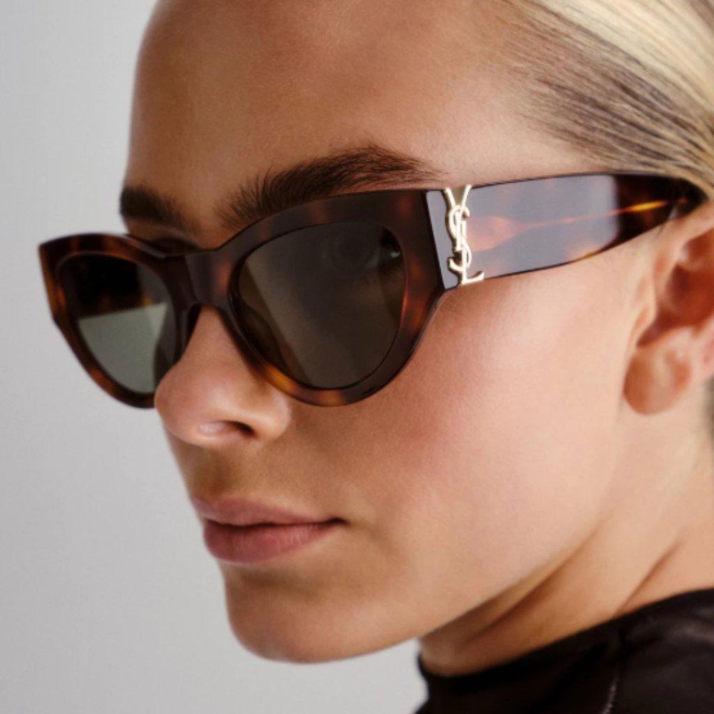 New Sl M94 Rim 001 Saint Laurent Sunglasses Women Havana Slm94 Sunglasses